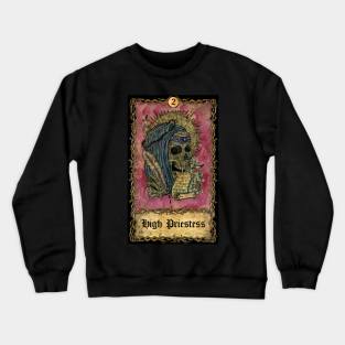 High Priestess. Eternal Bones Tarot (Colorful) Crewneck Sweatshirt